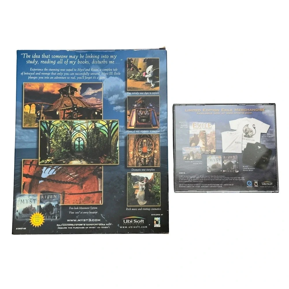 Myst III Exile PC Windows Mac Game 4 CD-ROM Big Box E Puzzle Mystery Ubi Soft